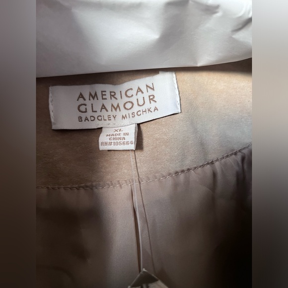 Badgley Mischka’s “American Glamour” Beige Suede Waterfall Collar Jacket Size XL - Picture 8 of 14